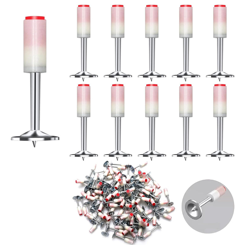 Kit Pistol Manual Pentru Fixare Cuie Si Nituri | Pneumatic | 30 cm | Calibru 7.3 cm | Ochelari Protectie + Cutie Transport | Albastru