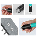 Kit Pistol Manual Pentru Fixare Cuie Si Nituri | Pneumatic | 30 cm | Calibru 7.3 cm | Ochelari Protectie + Cutie Transport | Albastru