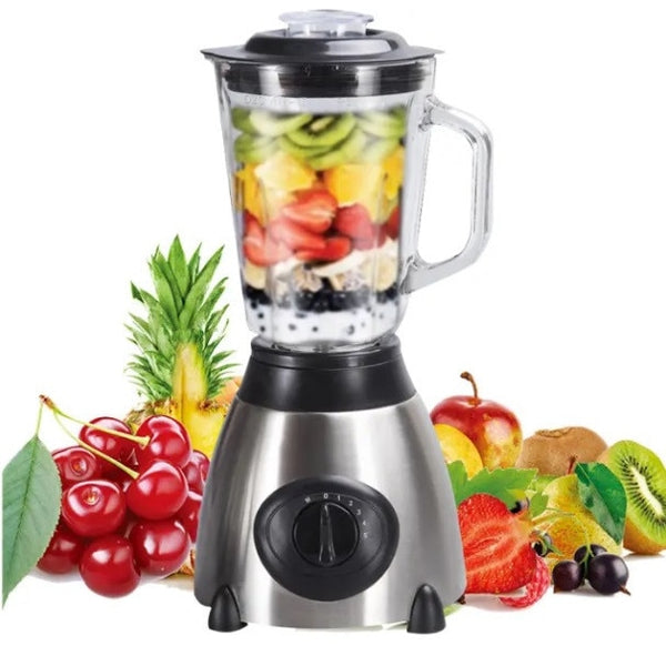 Blender Electric 2 in 1 Cu Rasnita | 1.5L | 650W | 5 Viteze + Functie Pulse | Lame Inox | Mixare, Smoothie, Maruntire Gheata