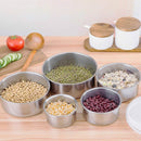 Set 5 Caserole Metalice | Recipienti Alimentari Cu Capace Transparent