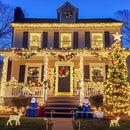 Instalatie De Craciun Tip Rola | 100 m | LED Alb Cald | 8 Moduri De Lumini | IP44 | Interior/Exterior Protejat